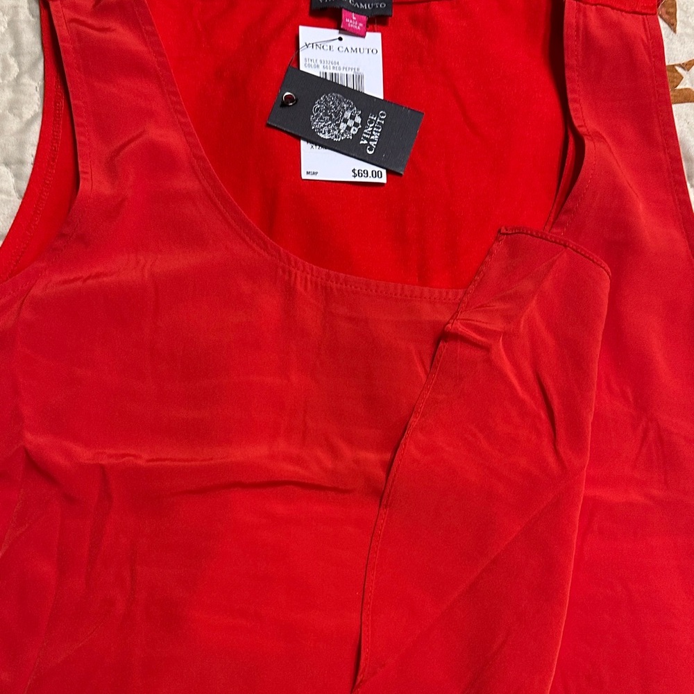 Vince Camuto Bold Red Sleeveless Blouse
Banana Republic burgundy blouse